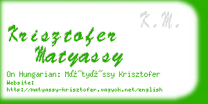 krisztofer matyassy business card